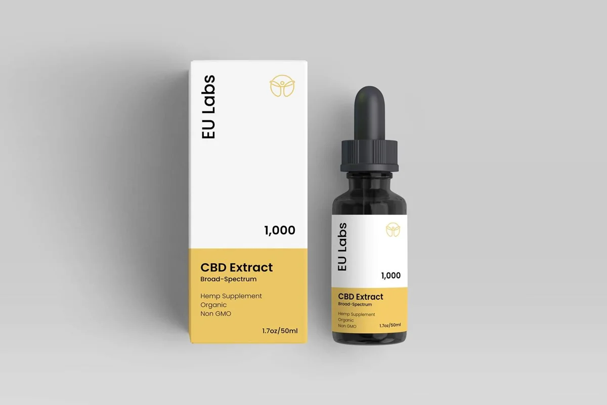 CBD Oil 1000mg – Broad Spectrum bottle