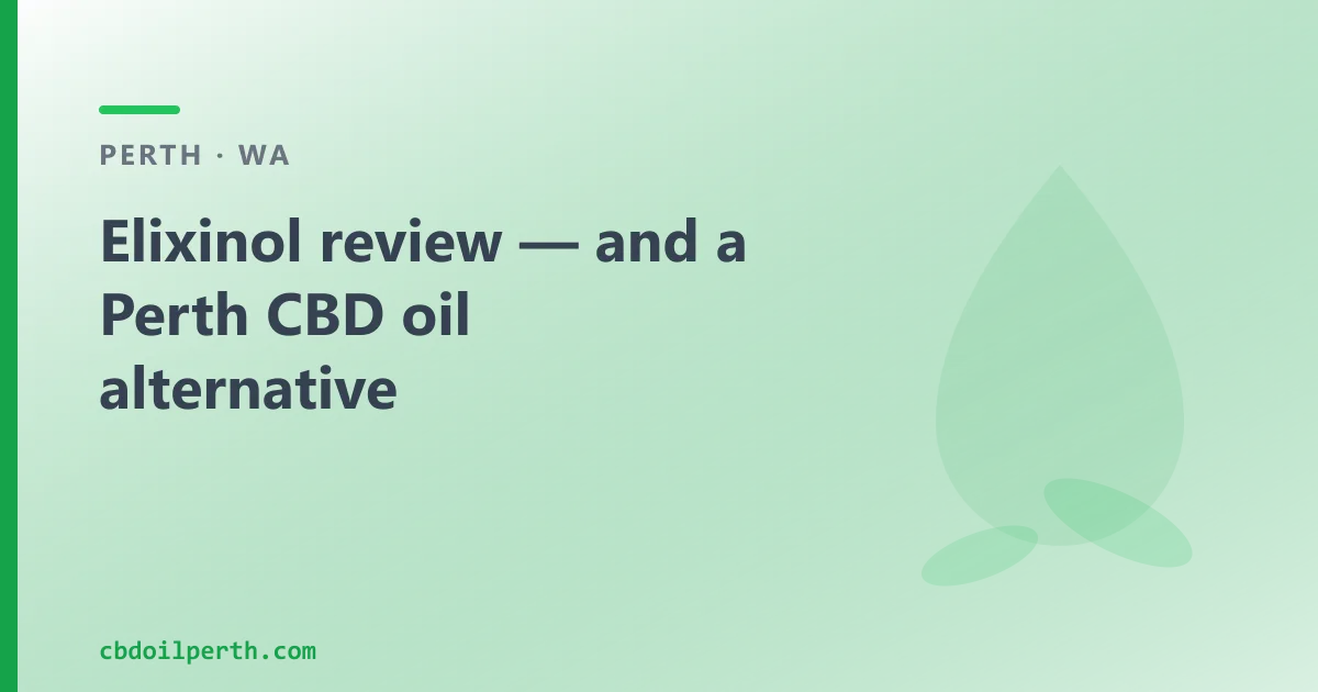 Elixinol review — an Australian CBD Oil Alternative