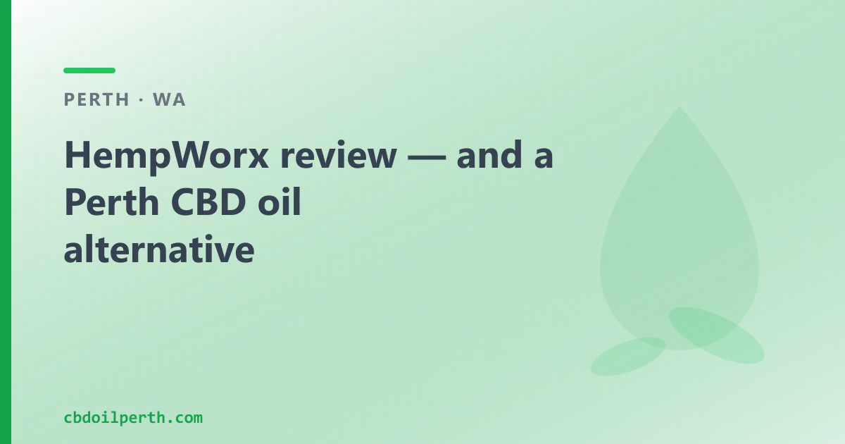 HempWorx review — an Australian CBD Oil Alternative